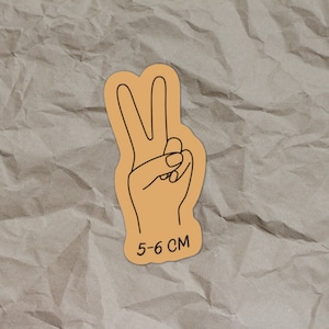 Dilation Sticker (Peace Sign) for Nurses, Midwives and other Birth Workers