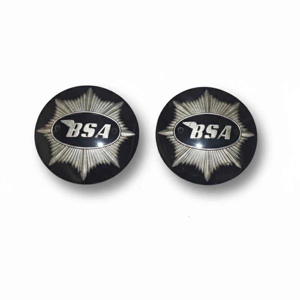 Badge épingle BSA Moto Vintage - Forme Ovale, Noir Et Or, Années 1990, Fabriqué UK