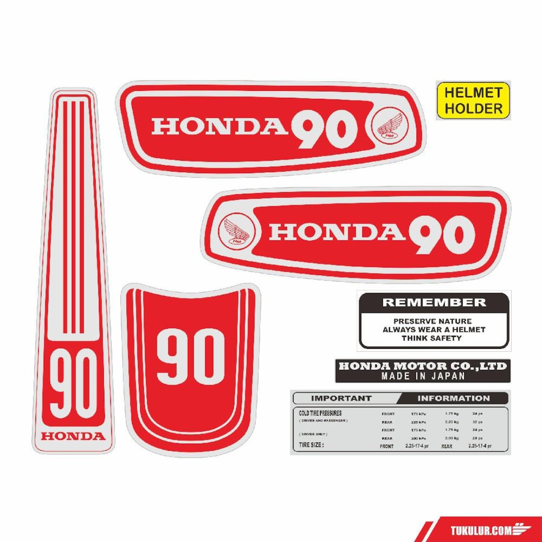 Honda C90 Pispot Sticker Set | Vintage Cub Restoration Decal - Etsy