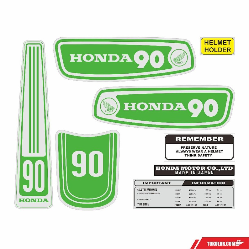 Honda C90 Pispot Sticker Set | Vintage Cub Restoration Decal - Etsy