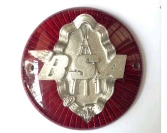 Insignia de depósito de motocicleta BSA vintage / Emblema de restauración Sunburst