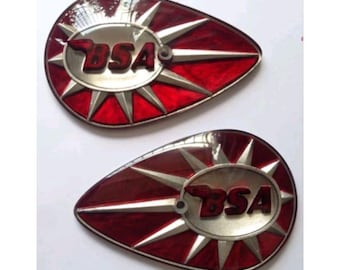 Insignia de depósito de motocicleta BSA vintage / Emblema de restauración