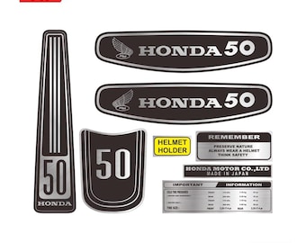 Honda C50 Gas Tank Decals | Vintage Super Cub Restoration Stickers