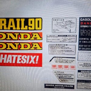 希少ヴィンテージ ウイッカー デカール付き 希少ヴィンテージ ウイッカー デカール付き Honda vintage decal