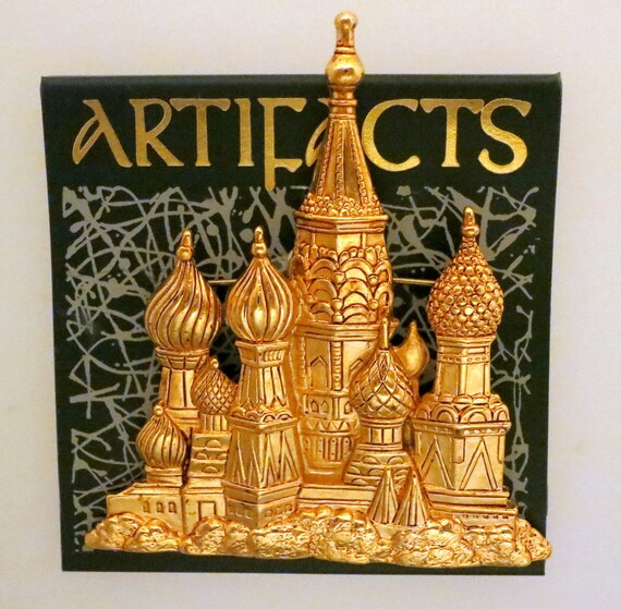 Rare Vintage St. Basil's Cathedral Castle Pin Bro… - image 9