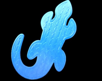 Vintage Southwest Gecko Pin Brooch Jonette Blue Gecko US Signed JJ Jonette Large Gecko Brooch