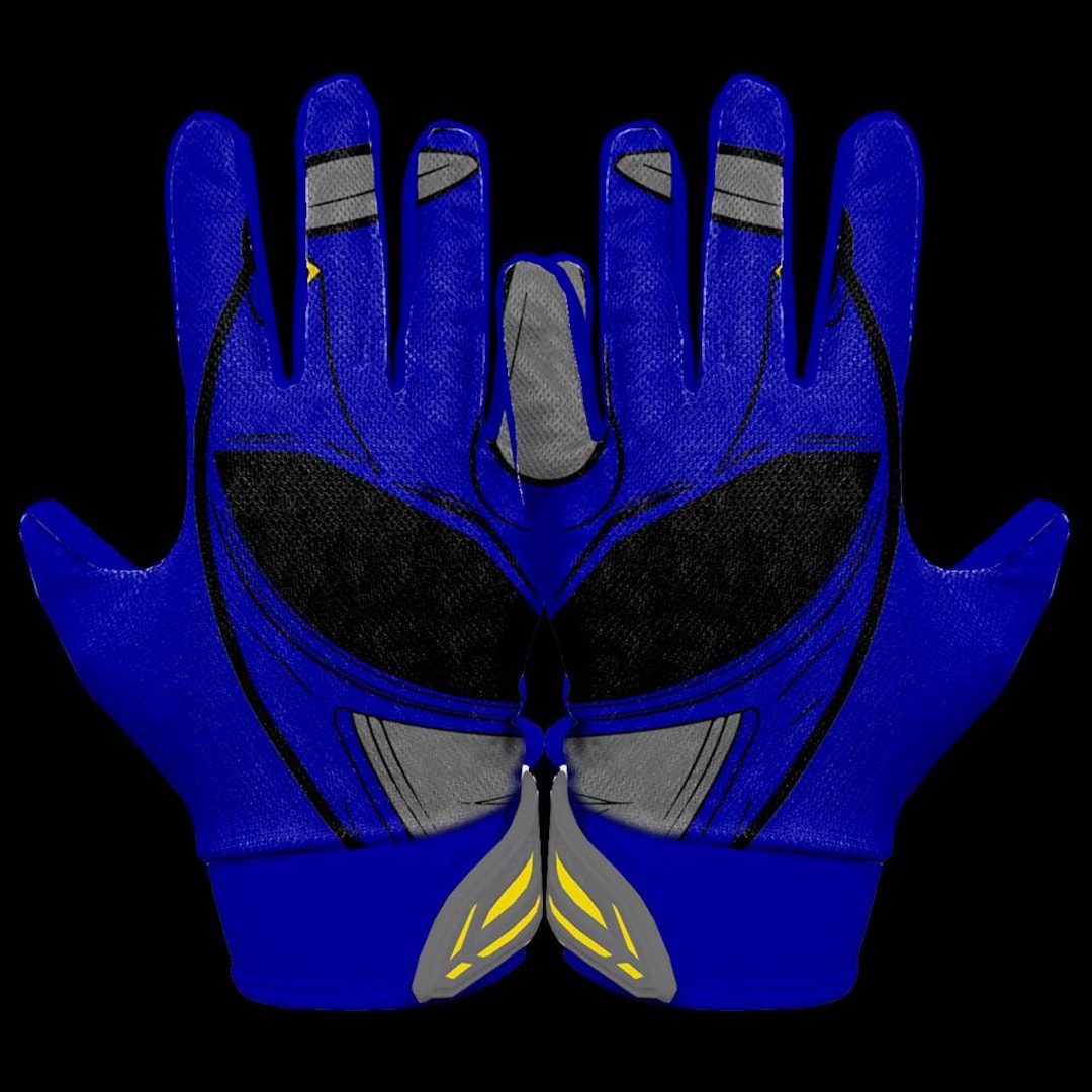 Blue Ranger Football Gloves - Etsy