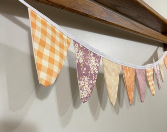 Orange and Purple Bunting- kids room, nursery, party, house decorations
