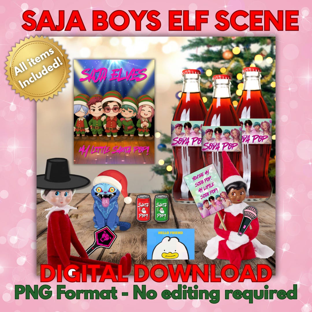 Buy Saja Boys Soda Pop PNG Props and Labels Elf on the Shelf Scene
