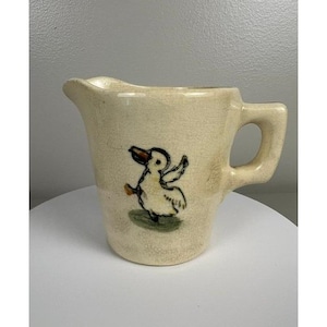 Vintage Weller Ware Ceramic Duck Creamer Small Pitcher Art Pottery Cream