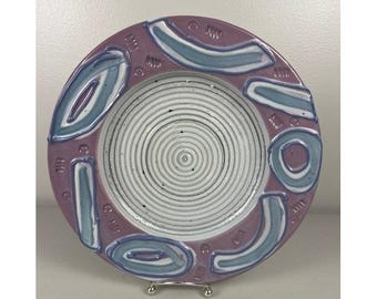 Miky & Steve Cunningham Signed Studio Pottery Abstract Spiral Wall Art Stoneware