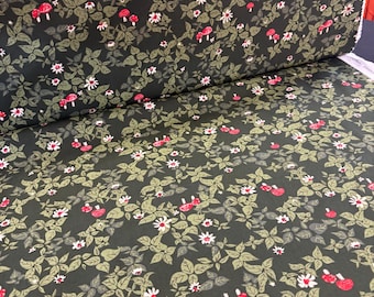 Art Gallery Fabrics Spruce Fabric Line Sharon Holland Yardage Quilting Cotton Green mushroom
