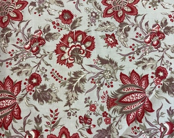 French General Fleur De Paris Moda Fabrics dusty beige ornate large floral