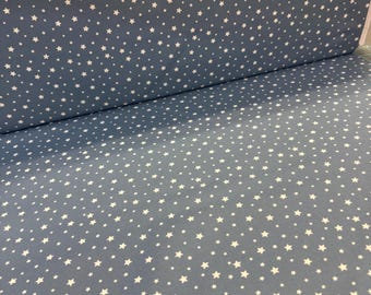 Backwoods and Boots Cloud 9 organic quilting cotton. Pale Blue Stars Yardage.
