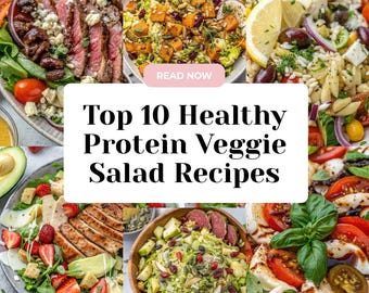 Healthy Salad Recipe Bundle – 10 Protein & Veggie Meal Ideas (Digital Download)