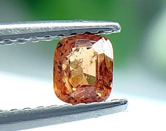 0.41 Carat Orange Spinel | Cushion Cut Loose Gemstone | 4.50x4x2.50 mm | Natural Orange Spinel for Jewelry | Sparkling Faceted Gem.