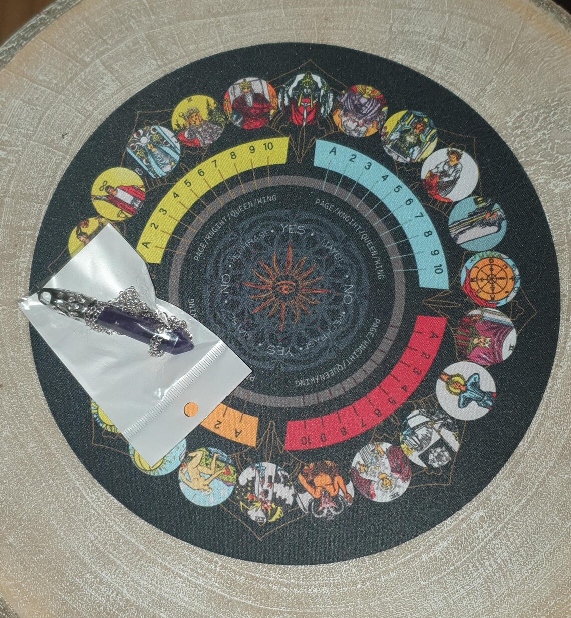 Ships to the UK Only!!! Tarot Pendulum Set Includes Amethyst Crystal ...