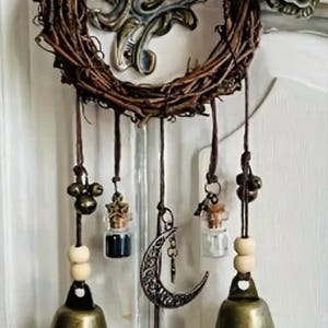 Ships to the UK only!!!Witchbells#Hand crafted Door handle hanger,Hang on Entry Doors to Ward off negative energies from entering your home.