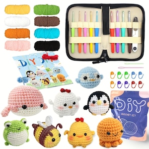 Kit de bricolage au crochet pour débutants : kit de création étape par étape