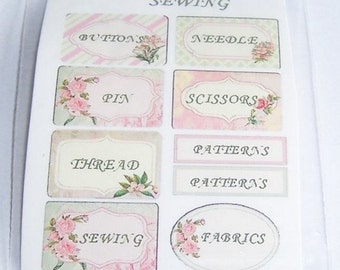 dollhouse  labels paper decal