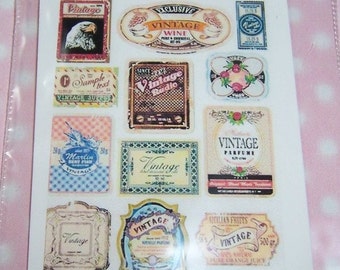 dollhouse  labels paper decal