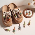 Boho Shoe Charm for Sneakers, Handmade Beaded Lace Accessory with Tassel Rope and Wooden Beads, Aesthetic Bag or Keychain Decoration product logo