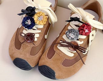 Enkele bloem schoenbedeltjes voor sneakers, afneembare bloem schoenclips, schattige vintage schoenaccessoires, doe-het-zelf schoenversieringen, klompbedeltje