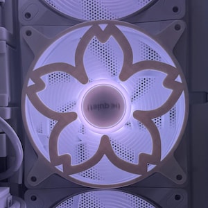 Kratka wentylatora Sakura PC | Drukowany w 3D wzór kwiatu wiśni, 120 mm