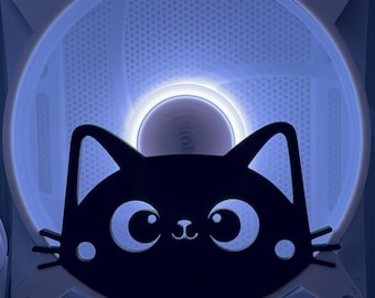 Rejilla de ventilador de PC Kawaii Cat / Cubierta impresa en 3D de 120 mm
