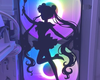 Rejilla para ventilador de PC de Sailor Moon / Modificación de PC de anime impresa en 3D (120 mm)