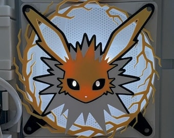 Rejilla para ventilador de PC Poke Electric Fox de 120 mm con cubierta impresa en 3D