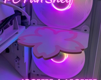 Estante para ventilador de PC Sakura: Mod para PC Cherry Blossom Gaming, decoración interna de caja PLA