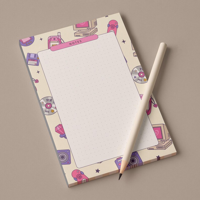 Y2k Notes Y2K Mix Notes Notepad, Personalized Notepads, Personalized Gift - Etsy