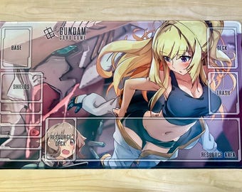 ガンダムTCGカスタム アトラミクスタ＆クーデリア アイナ・バーンシュタイン プレイマット（カードゾーン）