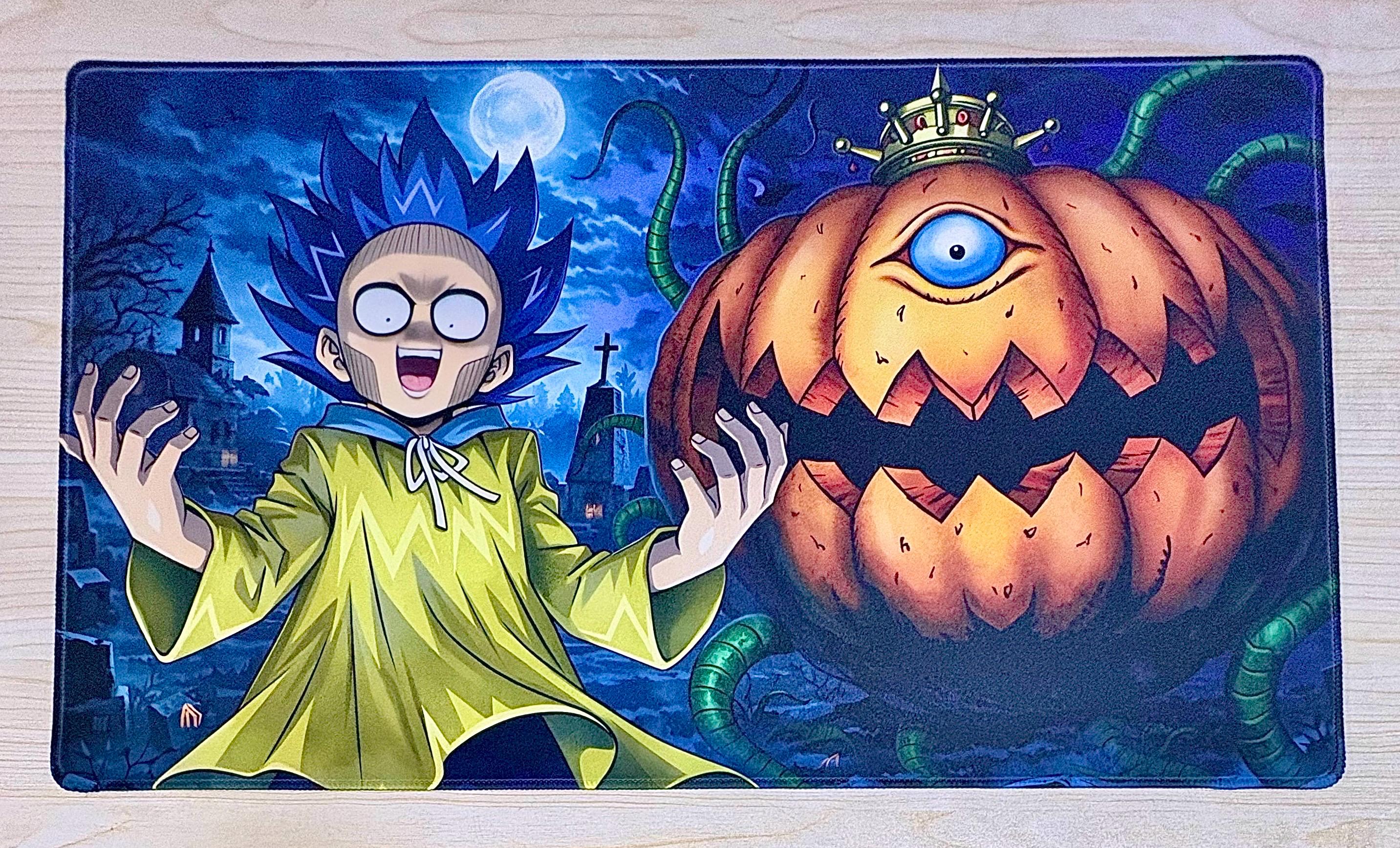 Yu-gi-oh TCG Custom Bonz and Pumpking the King of Ghosts Playmat
