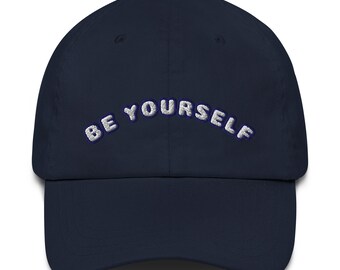 Embroidered Classic baseball cap ‘Be Yourself’ – Adjustable, Inspirational, Unisex