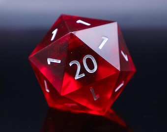 Devil's Die - 35 mm D20 handgemaakte harsdobbelstenen