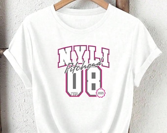 NYLI 08 Varsity Number SVG | Retro Sports Number Design | Vintage Athletic Graphic for Shirts