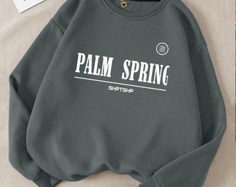 palm spring retro text design png svg