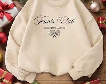 tennis club vintage script printable png