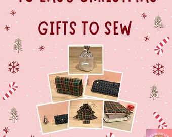 10 eenvoudige kerstcadeaus om te naaien | Voor beginners geschikt digitaal patroon