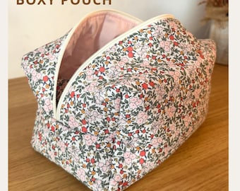 Naaipatroon make-uptas | 2 stijlen en 3 maten | Etui met rits voor beginners (pdf-patroon)