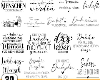 Plotterdatei Danke, Best Friends Svg Bundle, Lieblingsmensch Svg, Schön dass es dich gibt, Deutsche Sprüche Svg, Cricut Silhouette
