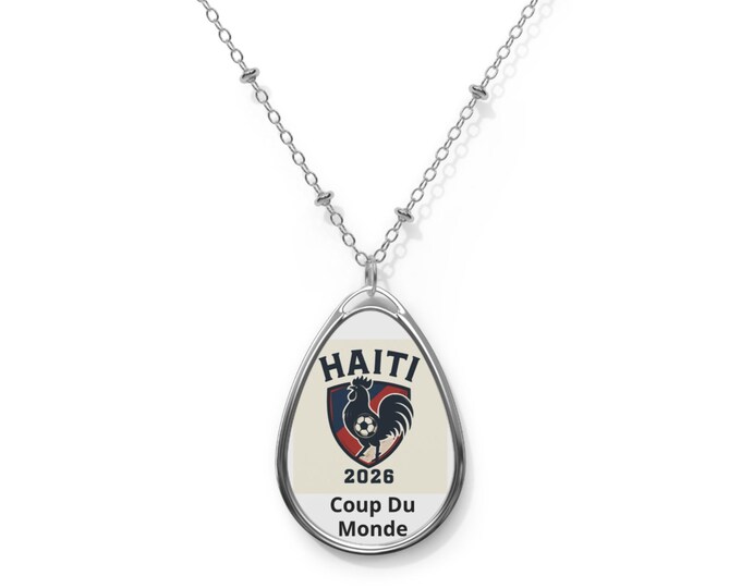 Haiti 2026 Rooster Crest Oval Necklace | Coup Du Monde