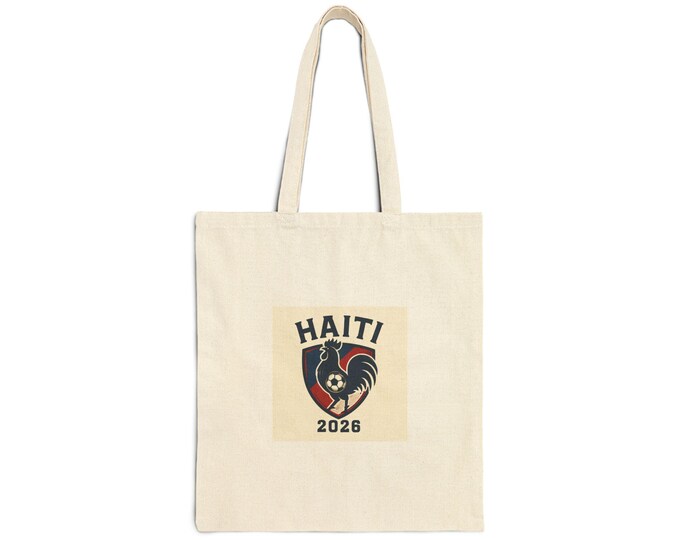 Haiti Grenadiers Emblem Canvas Tote Bag | 2026 Grenadiers Soccer team Pride. Get ready