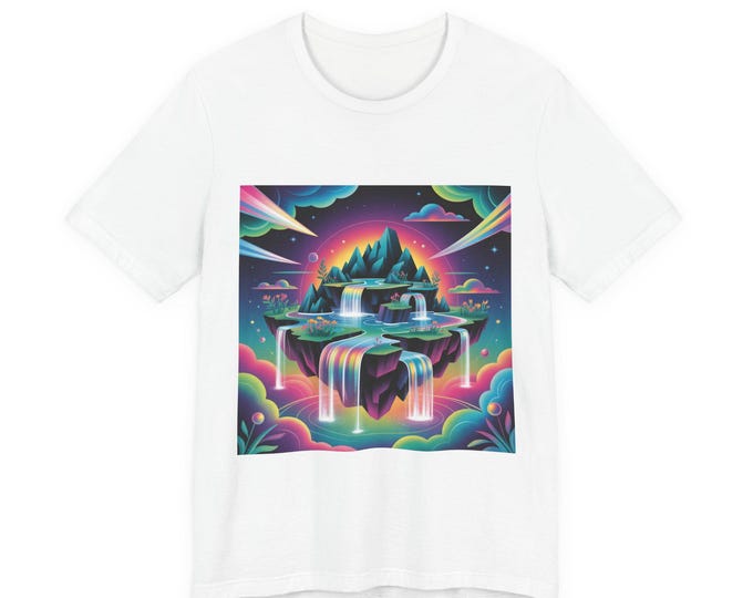 Surreal Floating Island T-Shirt | AI Art, Dreamscape Graphic