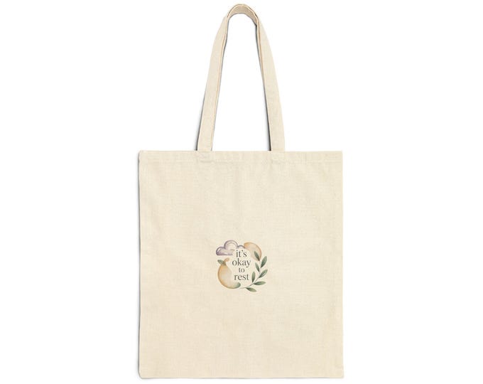 it's okay to rest Tote | compassion affirmations, soft pastel self-care