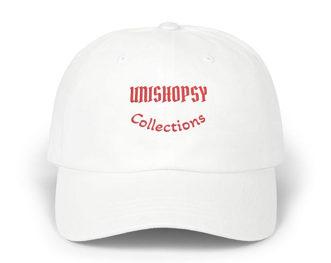 Embossed Script Logo Dad Cap | White Baseball Hat