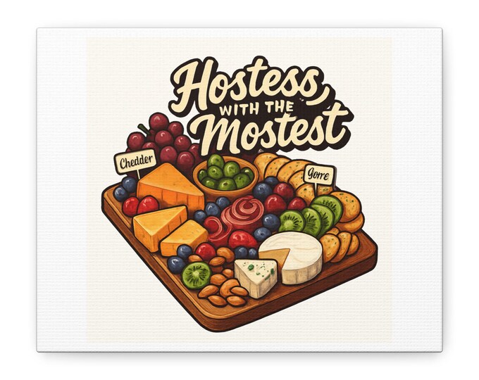 Hostess With The Mostest Charcuterie Board Canvas