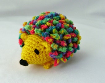 Haley the Hedgehog Crocheted Stuffed Amigurumi Toy yellow made to order